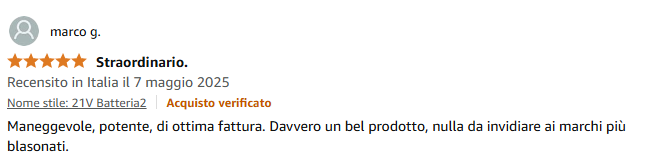 Recensione cliente 3